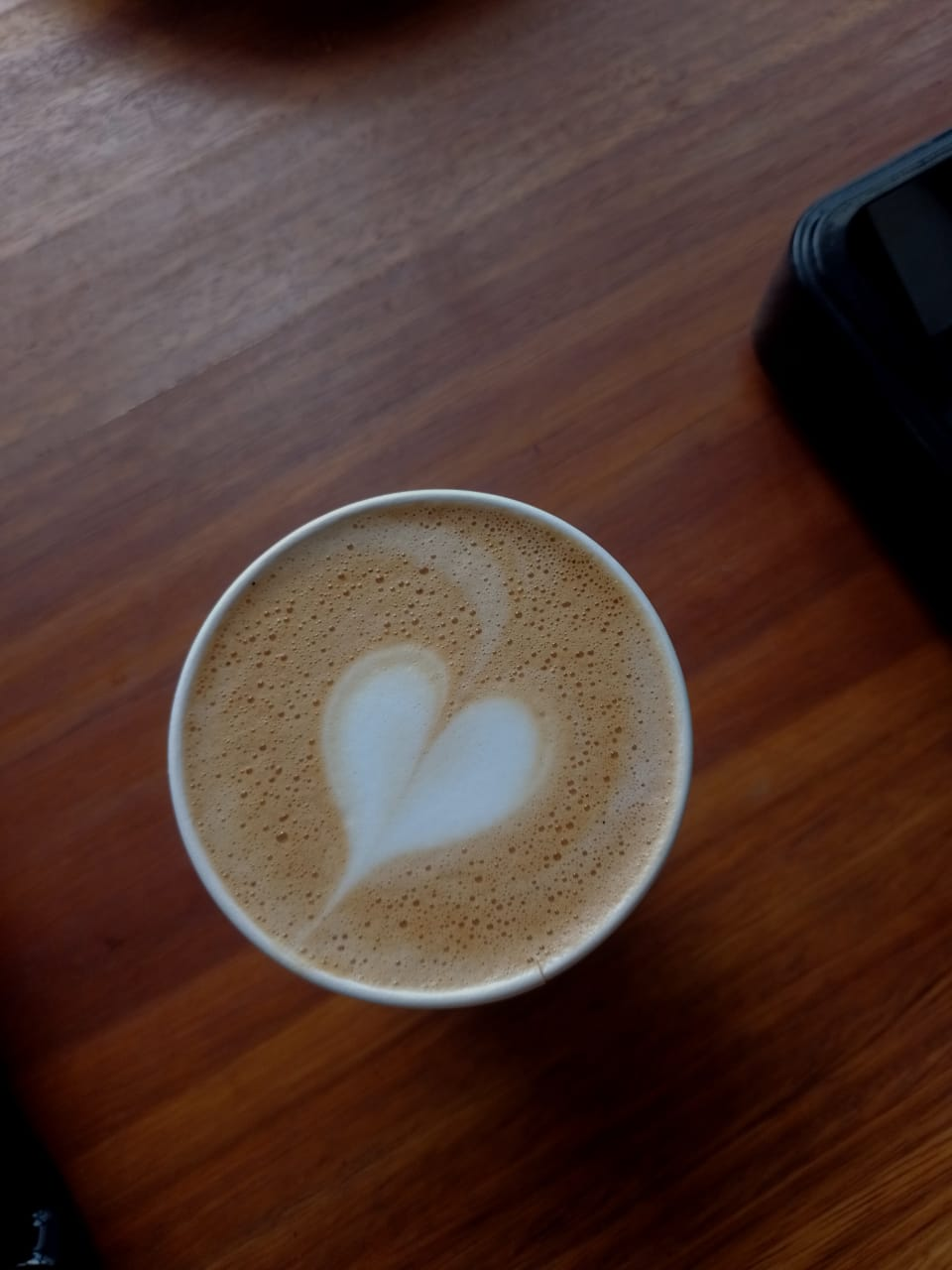 Antes — latte art do aluno