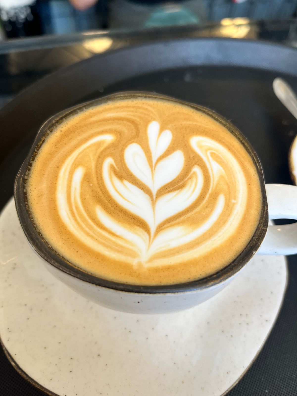 Depois — latte art do aluno
