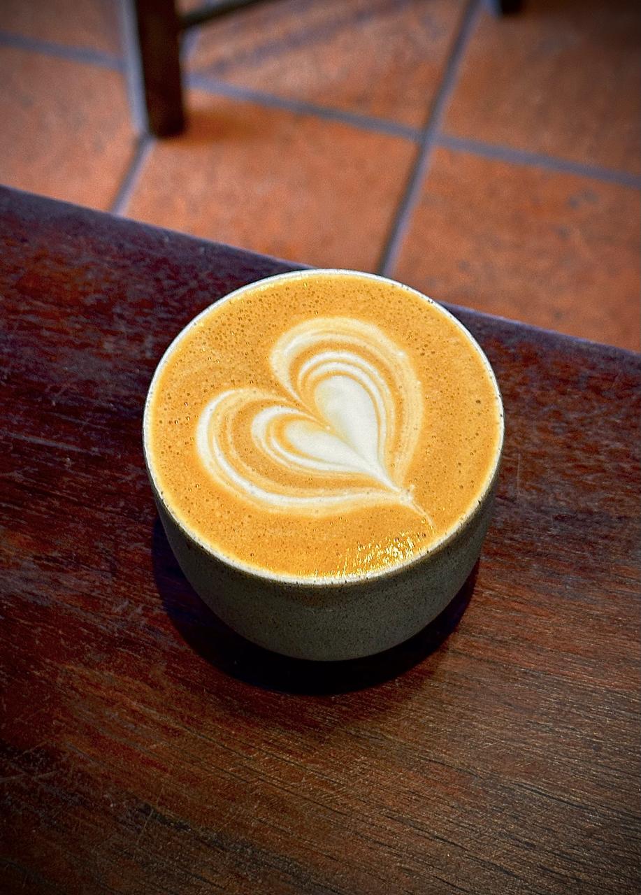 Depois — latte art do aluno
