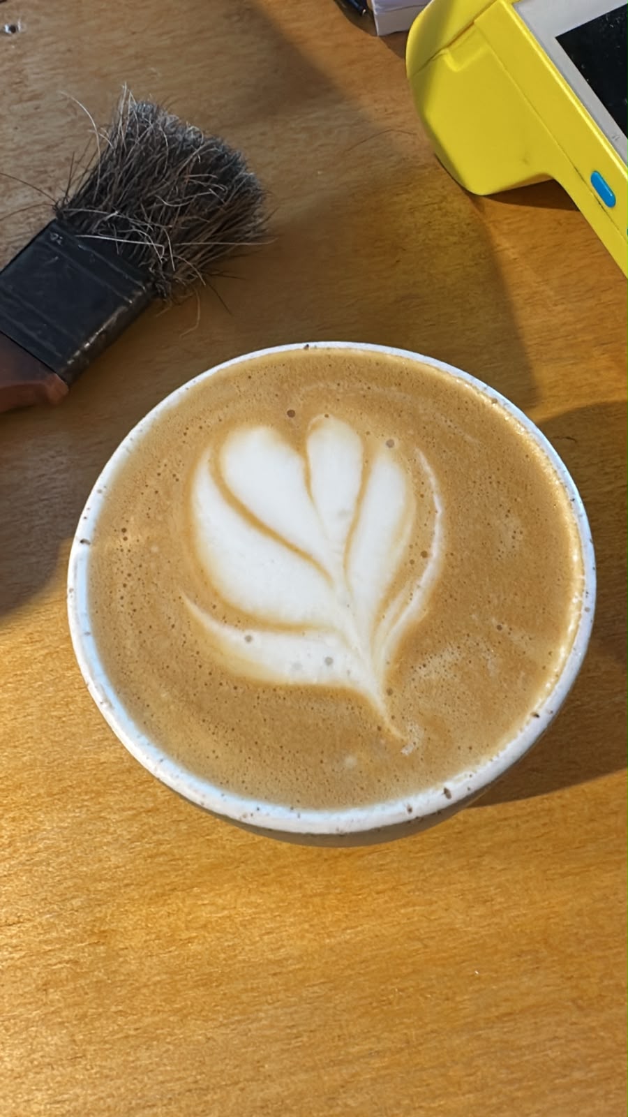 Antes — latte art do aluno